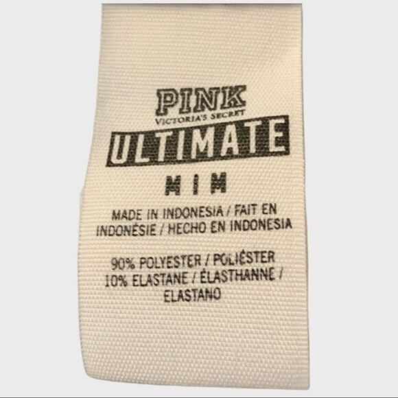 Pink Vs Ultimate Long Sleeve 1/2 zip pullover Gray & White - Picture 4 of 12